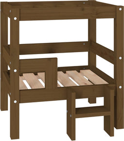 vidaXL - Hondenmand - 55,5x53,5x60 - cm - massief - grenenhout - honingbruin