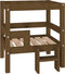 vidaXL - Hondenmand - 55,5x53,5x60 - cm - massief - grenenhout - honingbruin