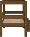 vidaXL - Hondenmand - 55,5x53,5x60 - cm - massief - grenenhout - honingbruin