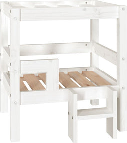 vidaXL - Hondenmand - 55,5x53,5x60 - cm - massief - grenenhout - wit