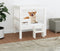 vidaXL - Hondenmand - 55,5x53,5x60 - cm - massief - grenenhout - wit