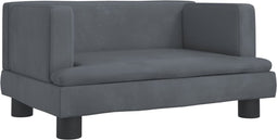 vidaXL - Hondenmand - 60x40x30 - cm - fluweel - donkergrijs