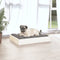 vidaXL - Hondenmand - 61,5x49x9 - cm - massief - grenenhout - wit