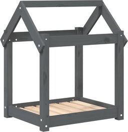 vidaXL - Hondenmand - 61x50x70 - cm - massief - grenenhout - grijs