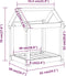 vidaXL - Hondenmand - 61x50x70 - cm - massief - grenenhout - grijs