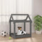vidaXL - Hondenmand - 61x50x70 - cm - massief - grenenhout - grijs
