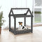 vidaXL - Hondenmand - 61x50x70 - cm - massief - grenenhout - grijs