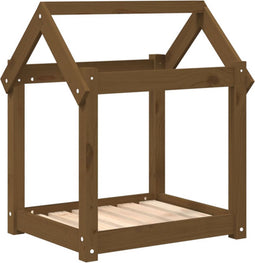 vidaXL - Hondenmand - 61x50x70 - cm - massief - grenenhout - honingbruin