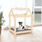 vidaXL - Hondenmand - 61x50x70 - cm - massief - grenenhout