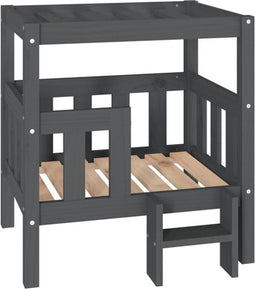 vidaXL - Hondenmand - 65,5x43x70 - cm - massief - grenenhout - grijs