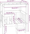 vidaXL - Hondenmand - 65,5x43x70 - cm - massief - grenenhout - grijs