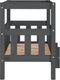 vidaXL - Hondenmand - 65,5x43x70 - cm - massief - grenenhout - grijs