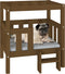 vidaXL - Hondenmand - 65,5x43x70 - cm - massief - grenenhout - honingbruin
