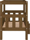 vidaXL - Hondenmand - 65,5x43x70 - cm - massief - grenenhout - honingbruin