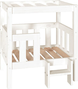 vidaXL - Hondenmand - 65,5x43x70 - cm - massief - grenenhout - wit