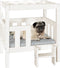 vidaXL - Hondenmand - 65,5x43x70 - cm - massief - grenenhout - wit