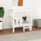 vidaXL - Hondenmand - 65,5x43x70 - cm - massief - grenenhout - wit