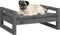 vidaXL - Hondenmand - 65,5x50,5x28 - cm - massief - grenenhout - grijs