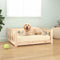 vidaXL - Hondenmand - 65,5x50,5x28 - cm - massief - grenenhout