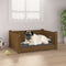 vidaXL - Hondenmand - 65,5x50,5x28 - cm - massief - grenenhout - honingbruin