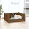 vidaXL - Hondenmand - 65,5x50,5x28 - cm - massief - grenenhout - honingbruin