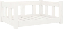 vidaXL - Hondenmand - 65,5x50,5x28 - cm - massief - grenenhout - wit