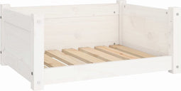vidaXL - Hondenmand - 65,5x50,5x28 - cm - massief - grenenhout - wit