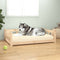 vidaXL - Hondenmand - 65,5x50,5x28 - cm - massief - grenenhout - wit