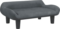 vidaXL - Hondenmand - 70x40x24 - cm - fluweel - donkergrijs