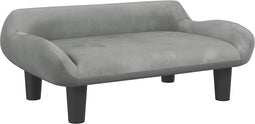 vidaXL - Hondenmand - 70x40x24 - cm - fluweel - lichtgrijs