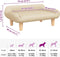 vidaXL - Hondenmand - 70x40x24 - cm - stof - crèmekleurig