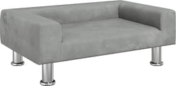 vidaXL - Hondenmand - 70x45x26,5 - cm - fluweel - lichtgrijs