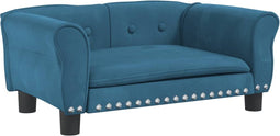 vidaXL - Hondenmand - 70x45x30 - cm - fluweel - blauw