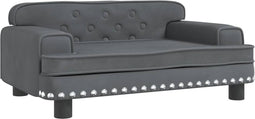vidaXL - Hondenmand - 70x45x30 - cm - fluweel - donkergrijs