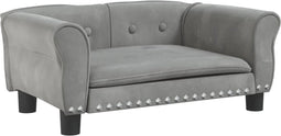 vidaXL - Hondenmand - 70x45x30 - cm - fluweel - lichtgrijs