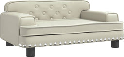 vidaXL - Hondenmand - 70x45x30 - cm - kunstleer - crèmekleurig