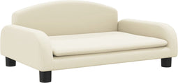 vidaXL - Hondenmand - 70x45x30 - cm - kunstleer - crèmekleurig