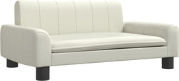 vidaXL - Hondenmand - 70x45x30 - cm - kunstleer - crèmekleurig