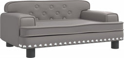 vidaXL - Hondenmand - 70x45x30 - cm - kunstleer - grijs