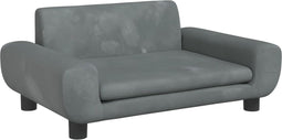 vidaXL - Hondenmand - 70x45x33 - cm - fluweel - donkergrijs