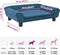 vidaXL - Hondenmand - 70x48x22 - cm - fluweel - blauw