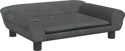 vidaXL - Hondenmand - 70x48x22 - cm - fluweel - donkergrijs