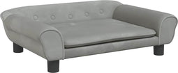 vidaXL - Hondenmand - 70x48x22 - cm - fluweel - lichtgrijs