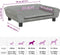 vidaXL - Hondenmand - 70x48x22 - cm - fluweel - lichtgrijs