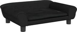vidaXL - Hondenmand - 70x48x22 - cm - fluweel - zwart