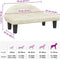 vidaXL - Hondenmand - 70x52x30 - cm - fluweel - crèmekleurig