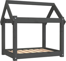 vidaXL - Hondenmand - 71x55x70 - cm - massief - grenenhout - grijs