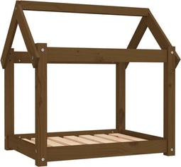 vidaXL - Hondenmand - 71x55x70 - cm - massief - grenenhout - honingbruin