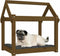 vidaXL - Hondenmand - 71x55x70 - cm - massief - grenenhout - honingbruin