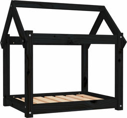 vidaXL - Hondenmand - 71x55x70 - cm - massief - grenenhout - zwart